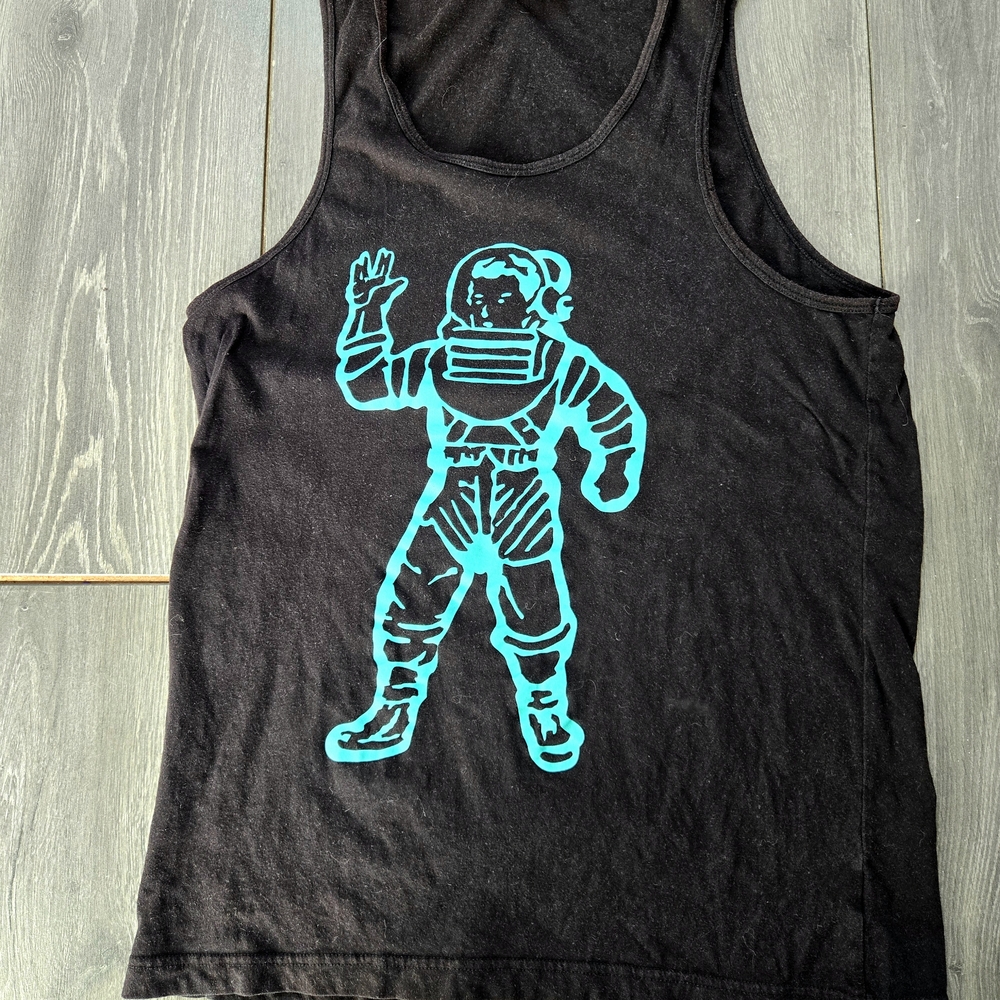 Billionaire Boys Club BBC Standing Astronaut Tank Top Black Teal Size Large